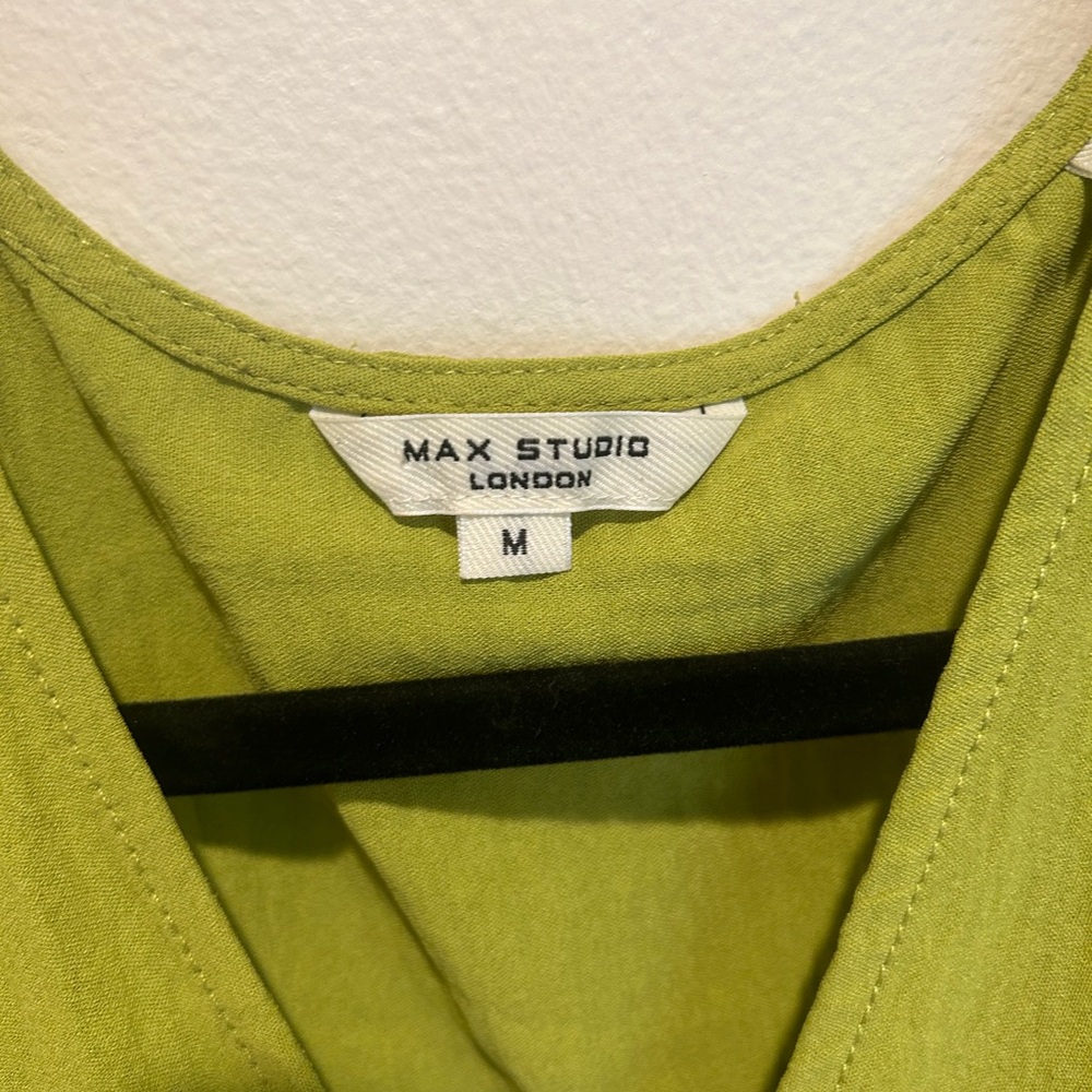 Green slowly casual summer dress. Max Studio sz 10 - Picture 4 of 4